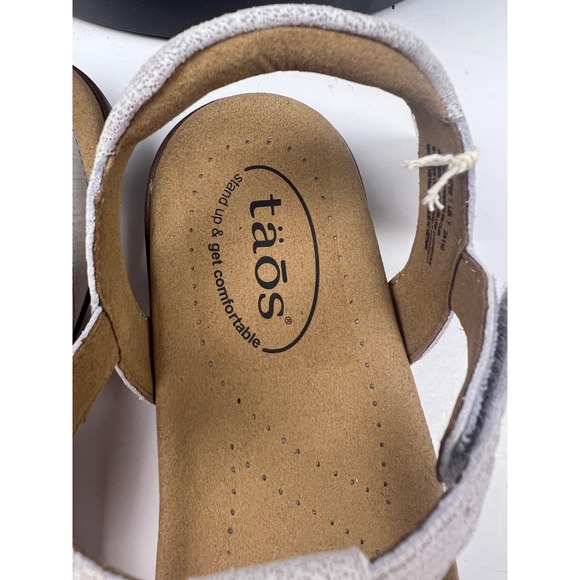 TAOS Womens Sandals Off White White Leather Arch Comfort Support Work US 7M - Picture 14 of 17